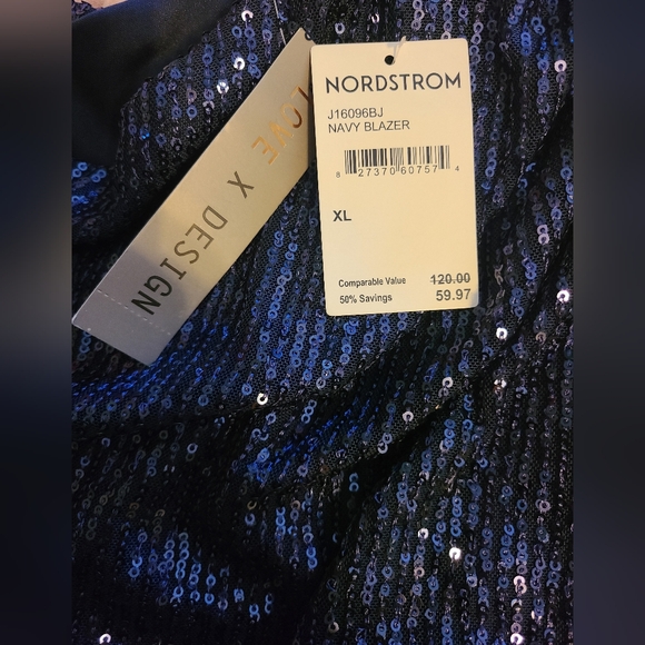 Navy Sequin Cocktail Dress - Picture 3 of 3